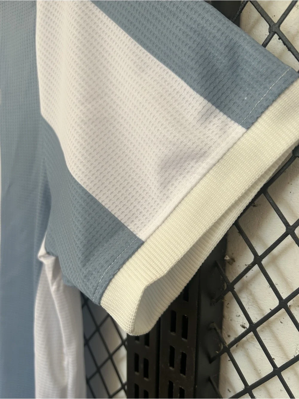adidas AFA Striped Men's Jersey - Light Blue & White